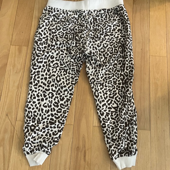 J. Crew Black and White Leopard Print Joggers - Picture 4 of 5